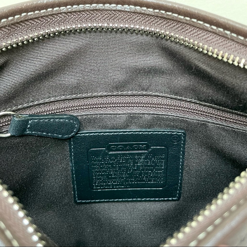 SOLD Coach Brown Leather Crossbody Tassel Zip Purse - Picture 9 of 9